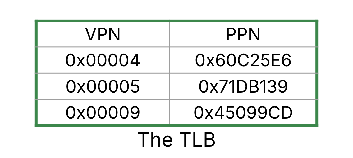 The Translation Lookaside Buffer (TLB).